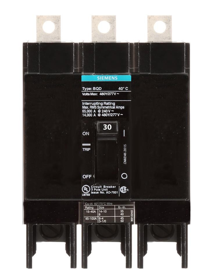 Siemens BQD330 Miniature Circuit Breakers (MCBs)