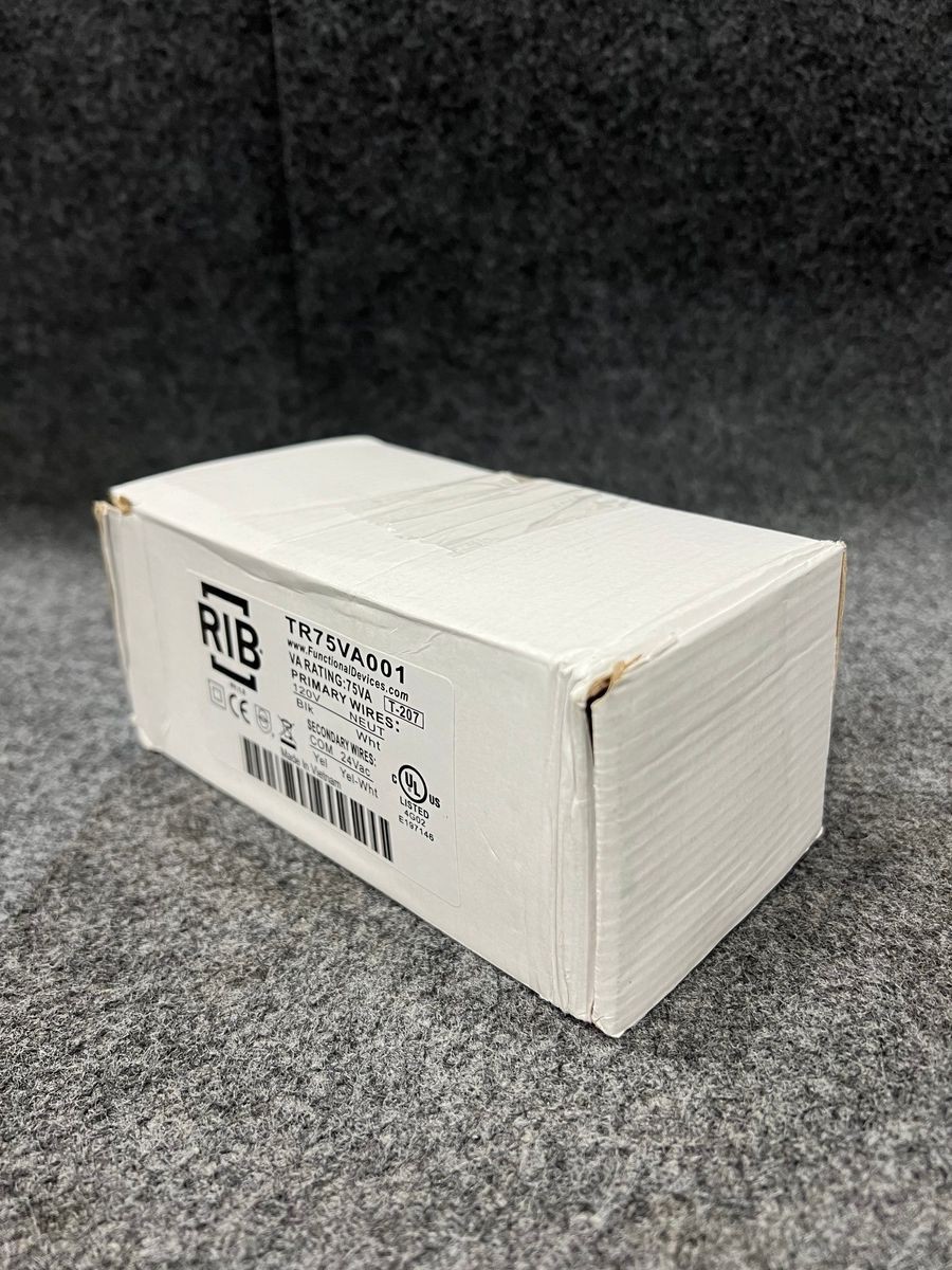 RIB TR75VA001 Transformer 75VA 120V to 24VAC HVAC Control Power Supply