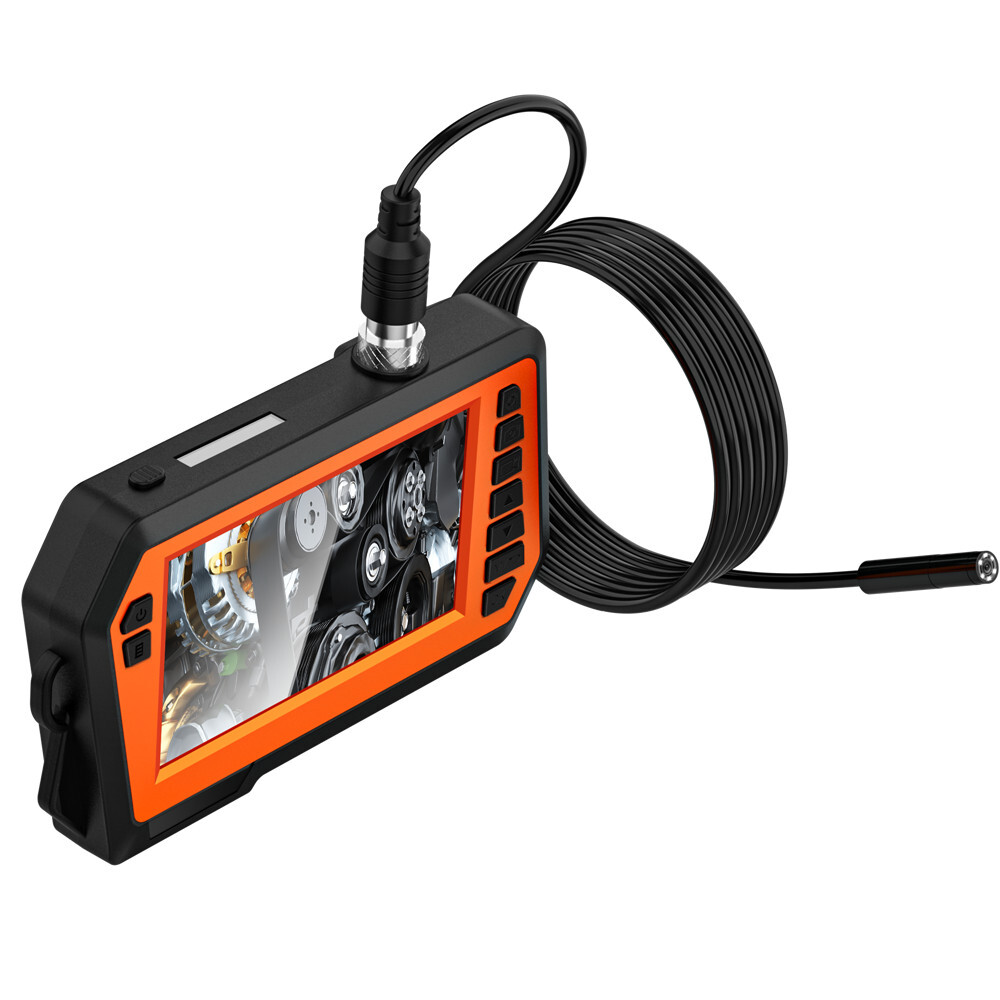 4.3inch Dual Lens Endoscope Sewer Drain Pipe Inspection Camera 1080P 5M cable