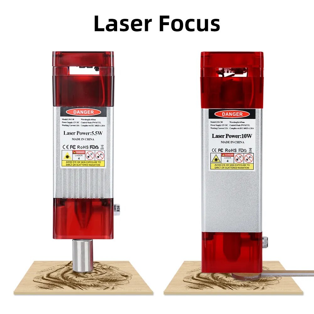 10W Laser Module With Air Assist For CNC Router Machine Engraving Cutting Tool