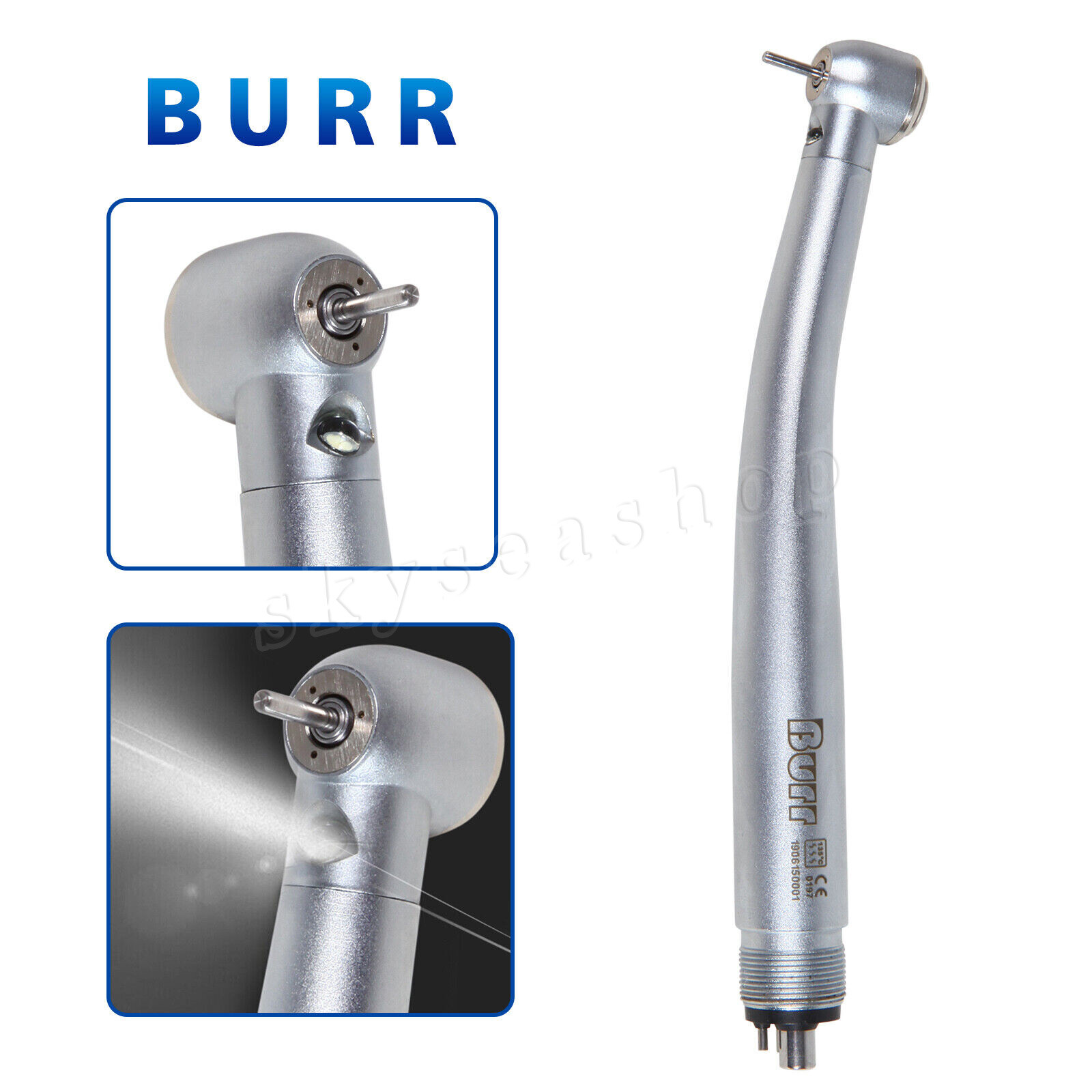 Pieza de mano LED turbina alta velocidad fibra óptica dental for NSK 4 Holes M4