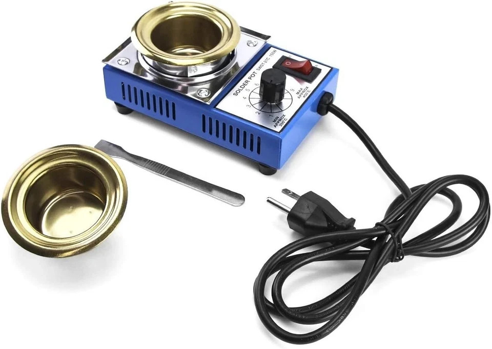 Solder Pot, 150W 110V, 50Mm Soldering Bath Titanium Plate, Capacity 500G 200-450