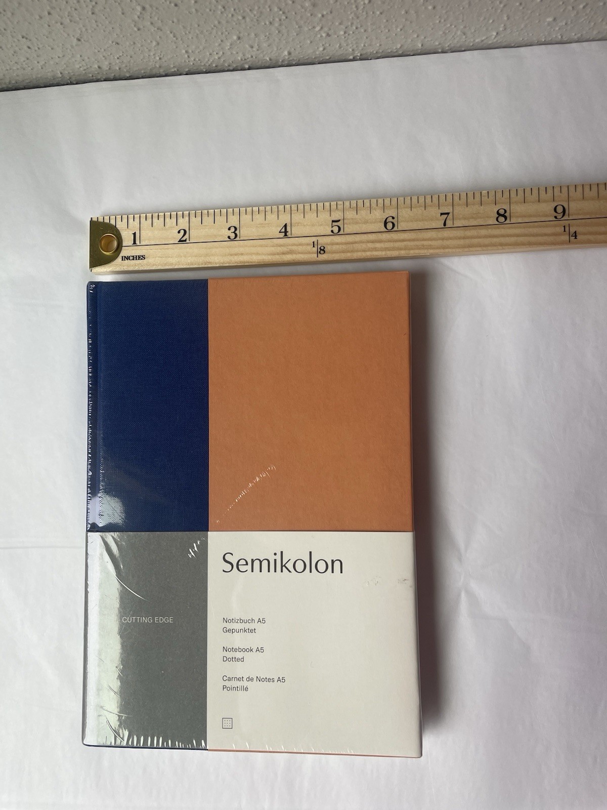 Semikolon A5 Dotted Pages Hardcover Notebook Journal Peach Blue New Sealed
