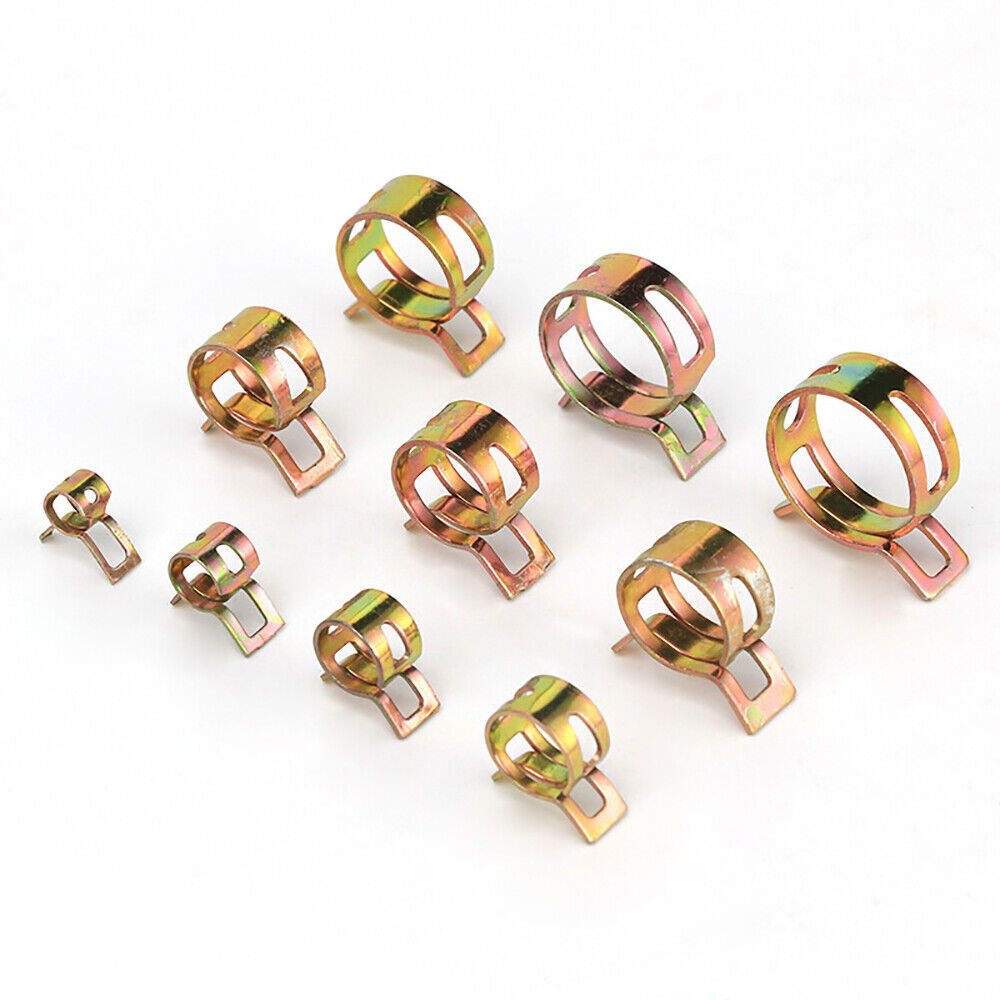 115x Hose Spring Clamps Fasteners Kit 6-22mm Fuel Water Line Pipe Air Tube Clips
