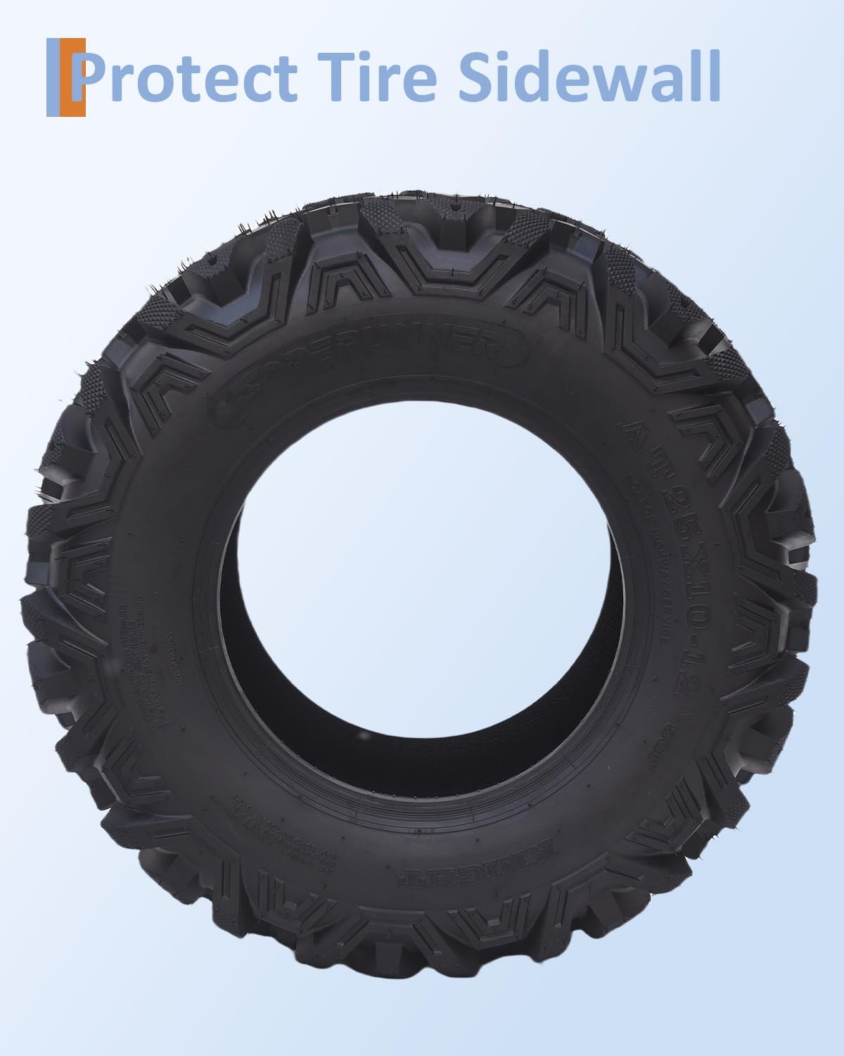 2x 24×8-12 6PR Tubeless ATV UTV All-Terrain Tires Heavy Duty Puncture Resistant