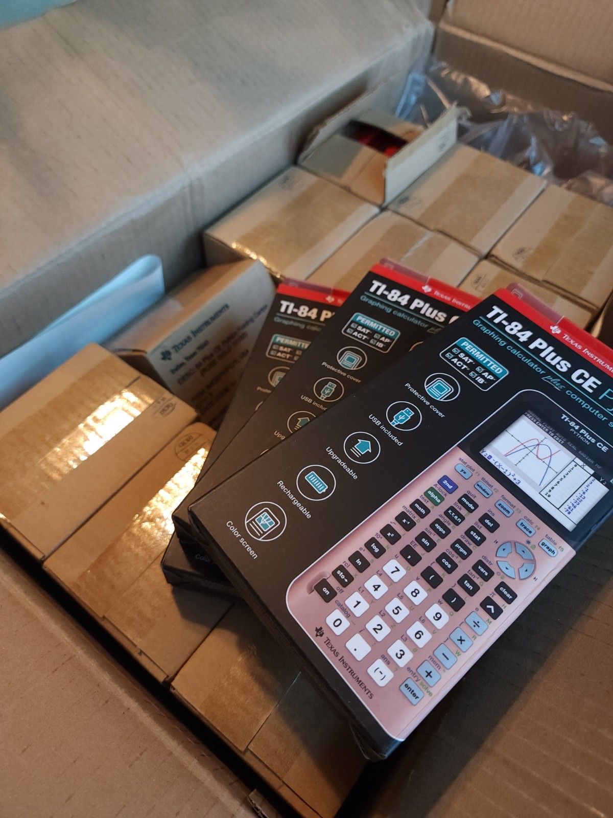 TEXAS INSTRUMENTS TI-84 PLUS CE COLOR GRAPHING CALCULATOR – ROSE GOLD