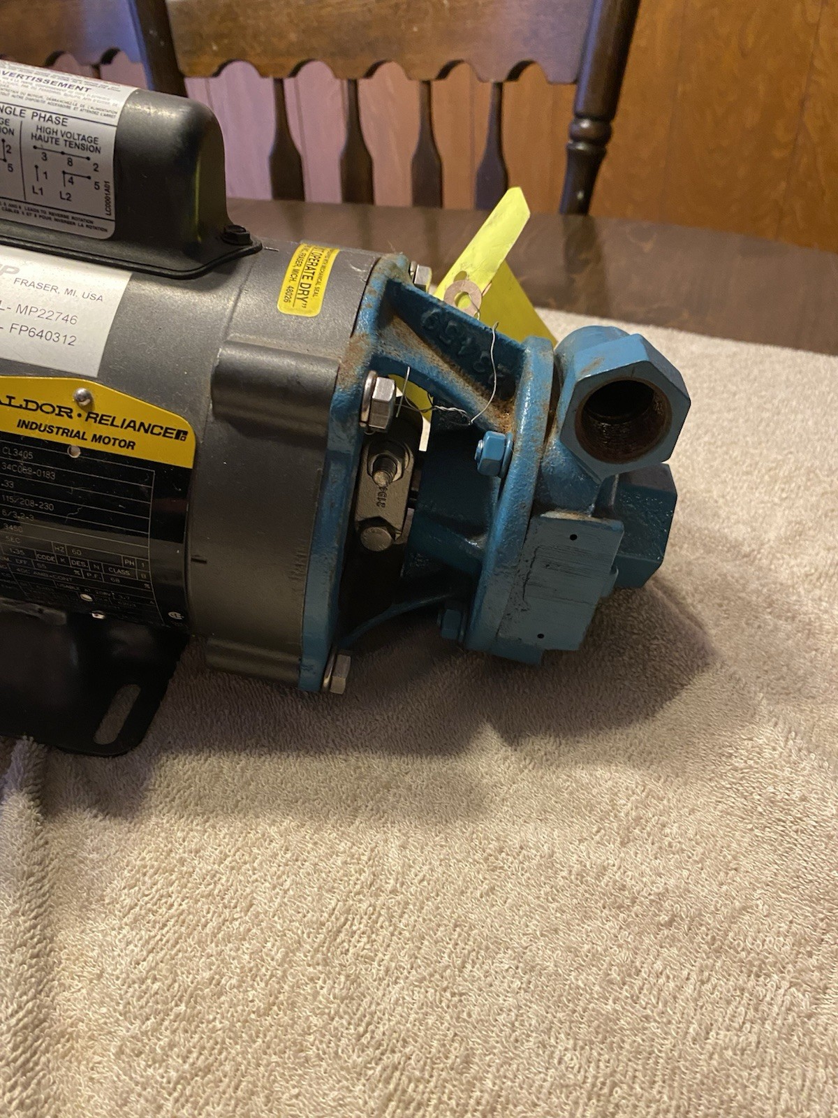 New MP Model MP22746 22746 Pump/Motor Baldor CL3405