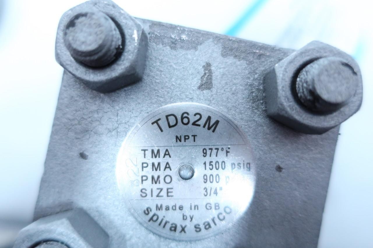 Spirax Sarco TD62 Iron Threaded Steam Trap 900psi 3/4in Npt
