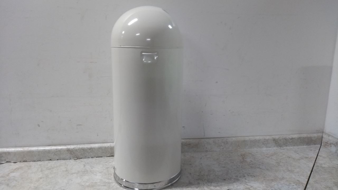Tough Guy 4PGG1 15 Gal Cap White Steel Fire-Resistant Trash Can