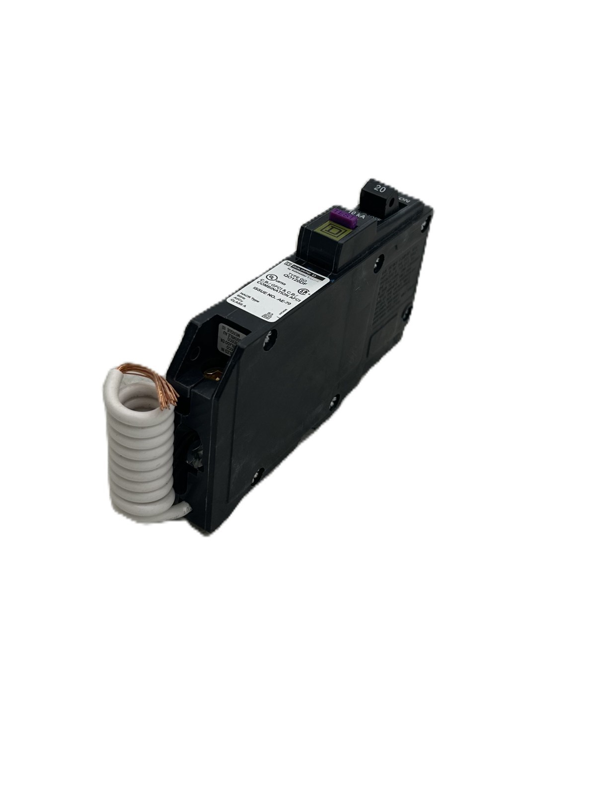 (10) Square D QO120DF Combination Circuit Breaker AFCI/GFCI 20A 1P 120VAC