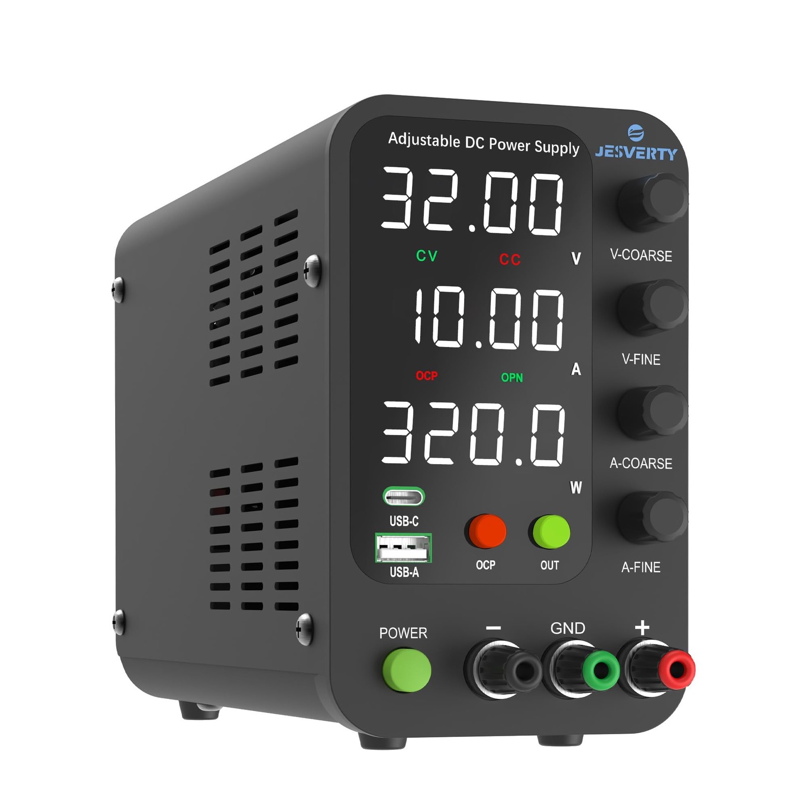 DC Power Supply Variable, 0-32V 0-10A Switching Bench Power Supply with 20W U…