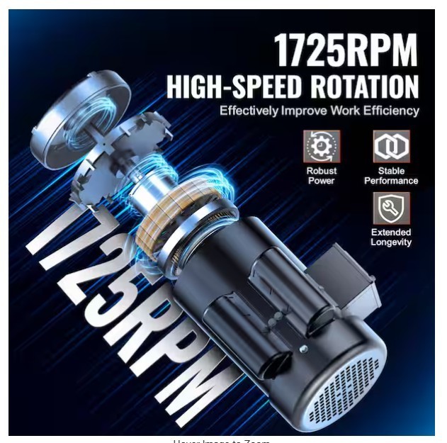 VEVOR 2HP Electric Motor 1725 rpm, AC 115V/230V, 56C Frame, Air Compressor Motor