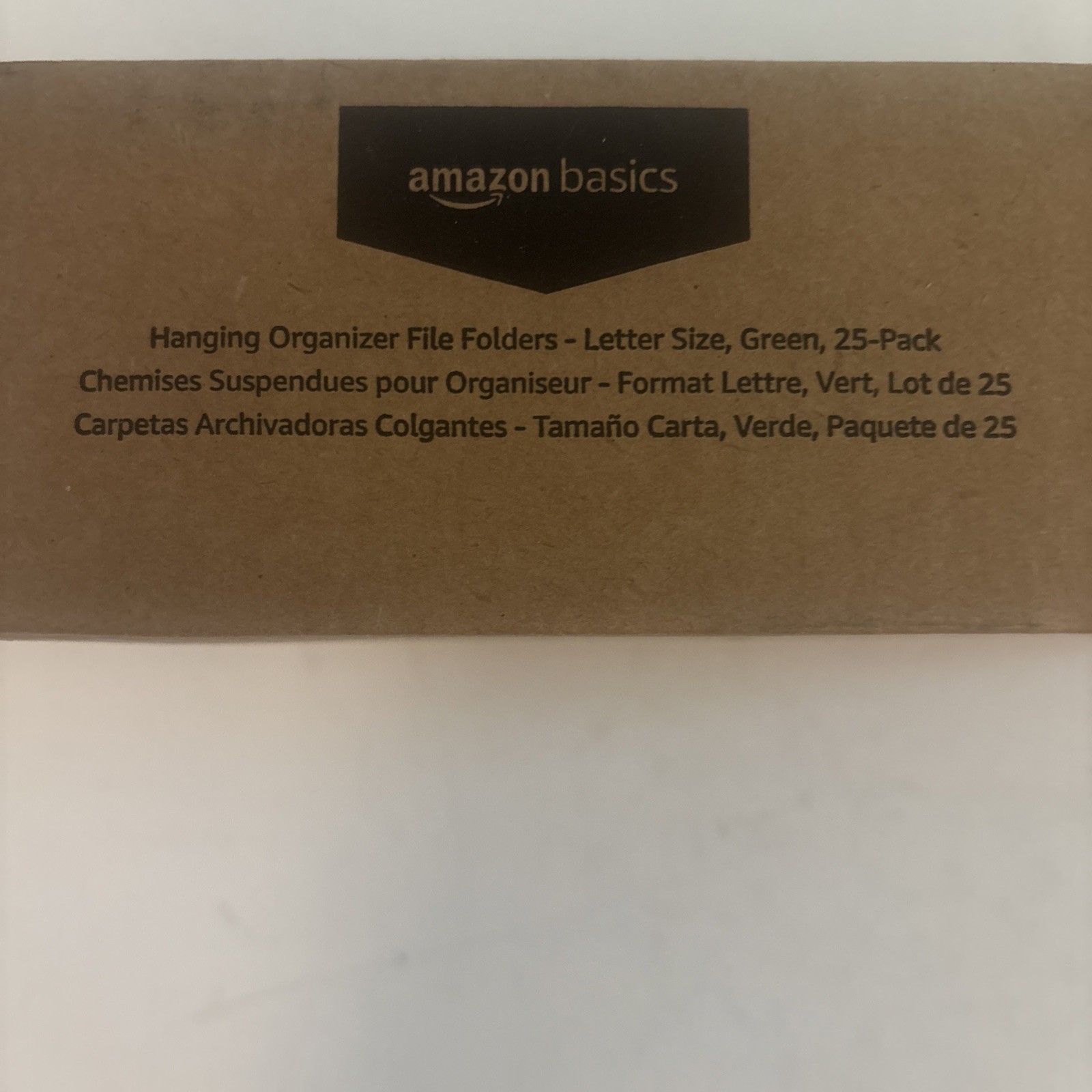 Amazon Basics Hanging File Folders with Adjustable Tabs, 25 Pack, Green
