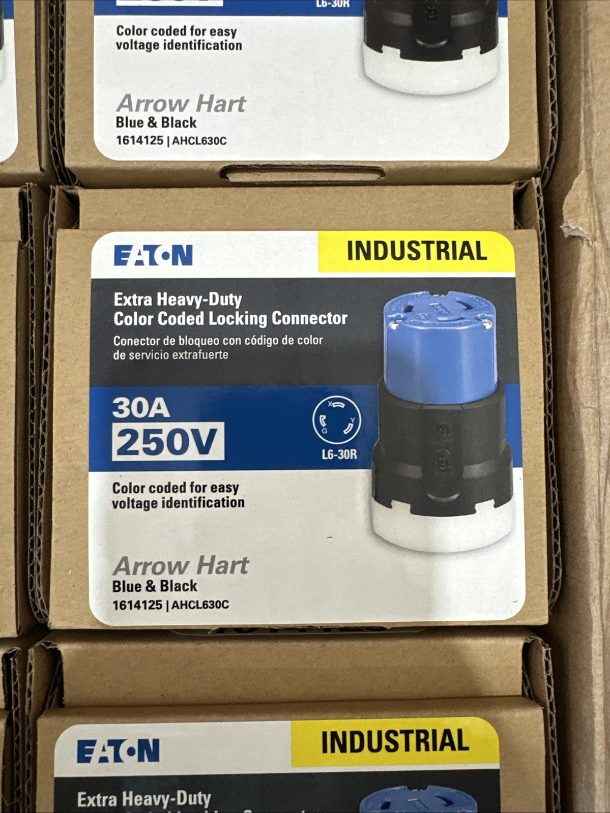 NEW Eaton AHCL630C Blue 30A Locking Plug Connector NEMA L6-30R 250V 2P 3W