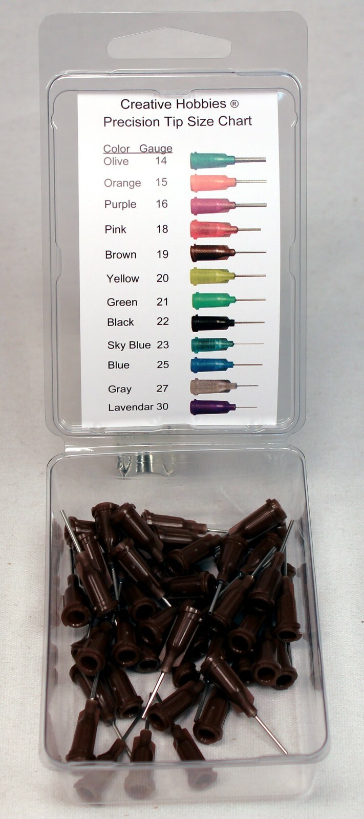 19 Gauge 0.5 Inch, Precision Applicator Dispensing Needle Tips, 50 Pieces