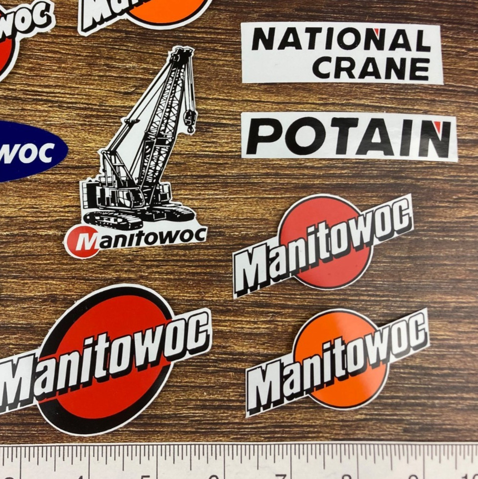 Decal Stickers Manitowoc Crawler Crane Grove POTAIN National Crane Shuttlelift