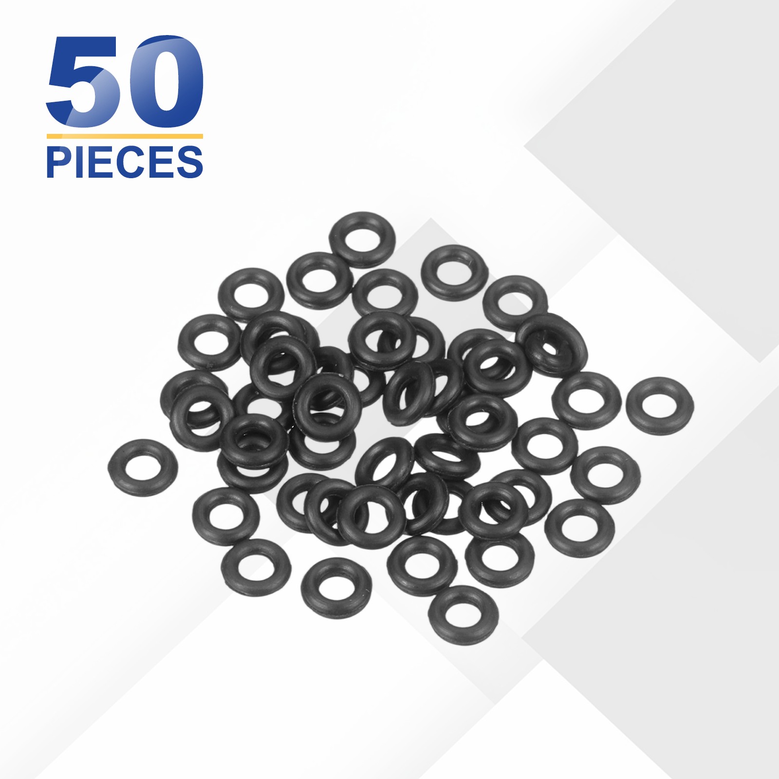 50pcs Nitrile Rubber O-Rings 4.5 x 2.5 x 1mm Metric Buna-N NBR Sealing Gasket