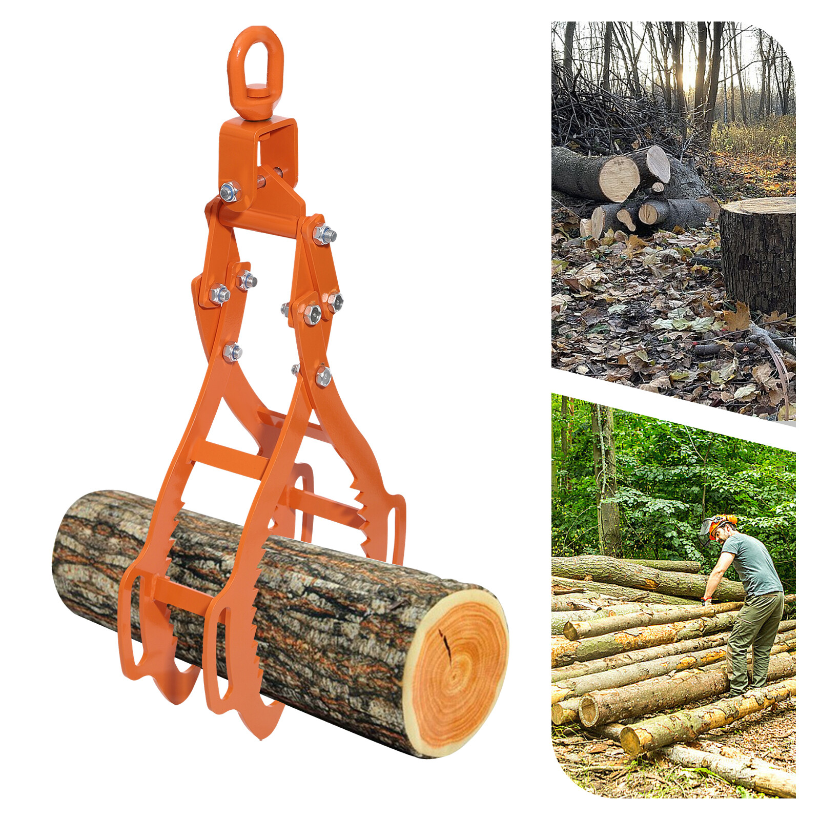 Steel Log Lifting Tongs Timber 4 Claw Log Tong Tongs for Log Lifting