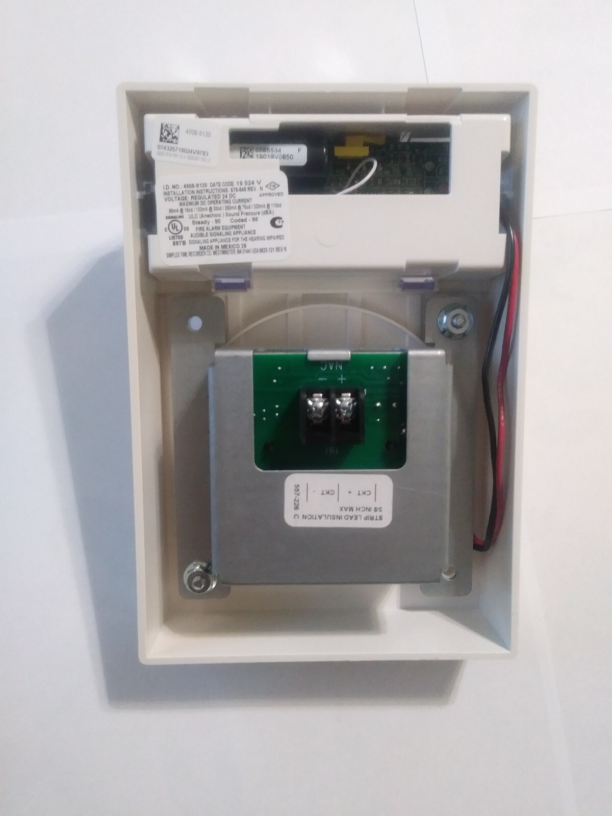 Ceiling Mount White Multi-Candela Horn Strobe easy install new simplex 4906-9130