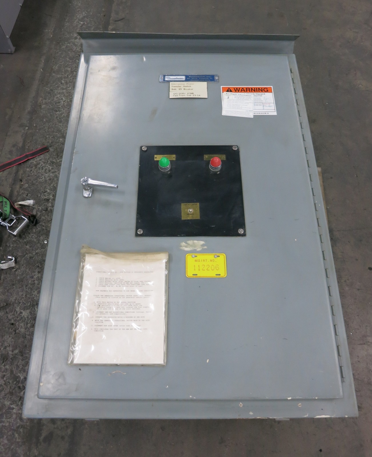 Russelectric RMT-2603CE 260A 480/277V Automatic Transfer Switch 3PH 4W ATS 480V