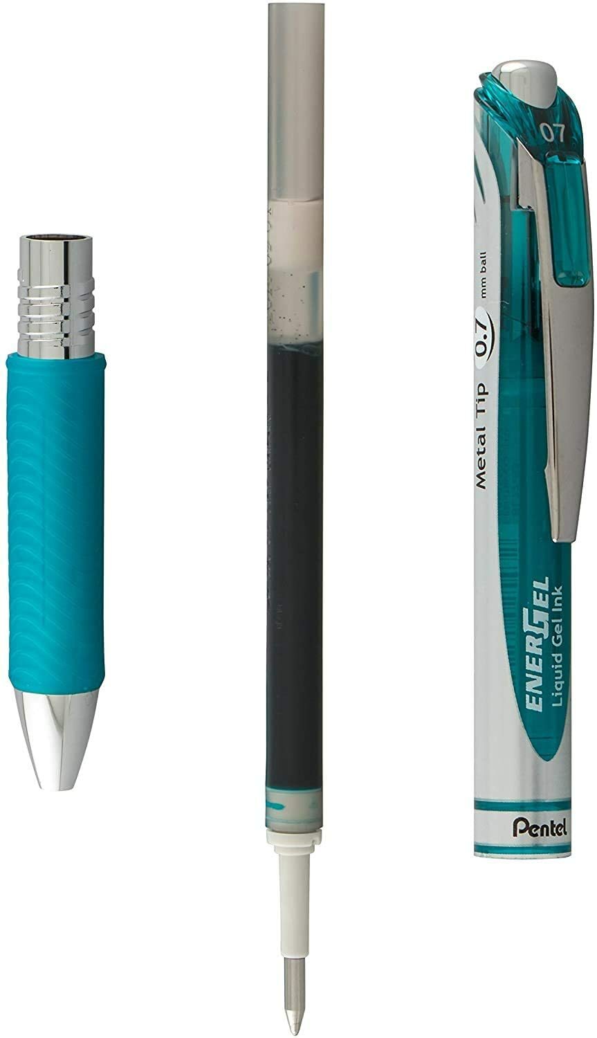 Pentel LR7 EnerGel Gel Pen Ink Refills, Metal Tip, 0.7mm Medium Point, 6 Packs