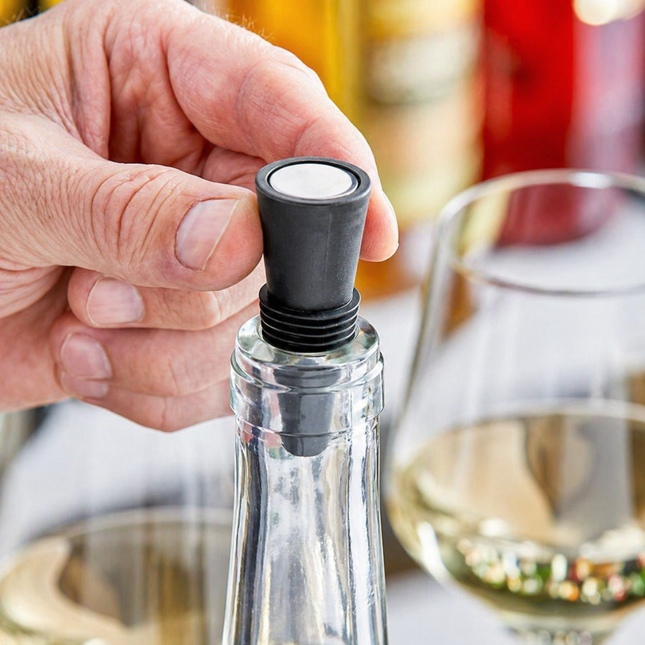 OCS Parts 2-Pack Universal Reusable Wine Stopper | Airtight Wine Bottle Cap
