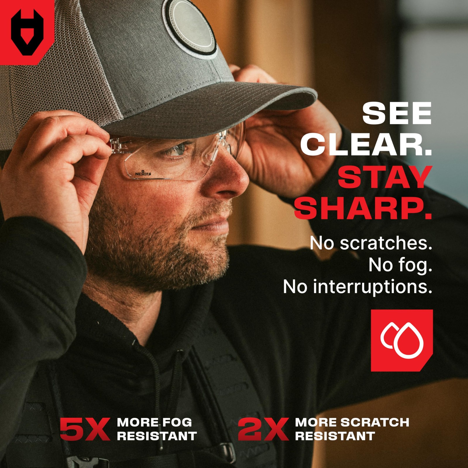 Clear Safety Glasses for Men and Women with Anti-Fog and Scratch Resistant Wr…