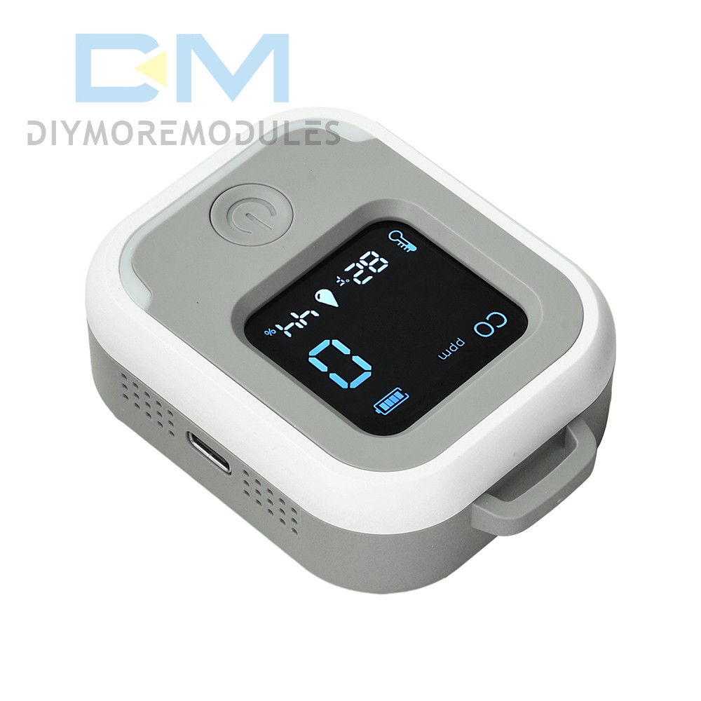 Air Quality Monitor 3-in-1 Carbon Monoxide Detector Temperature Humidity Alarm