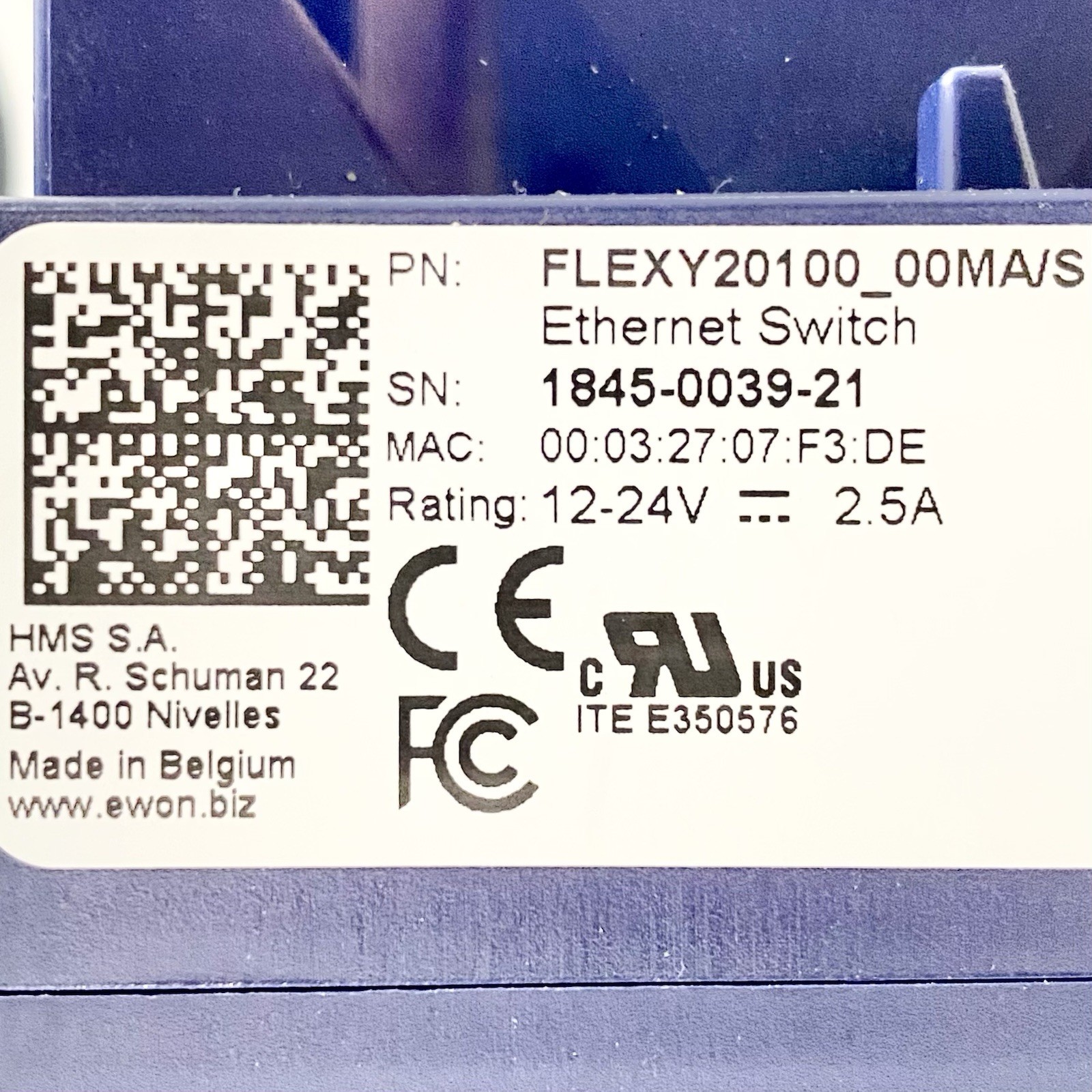 eWon Flexy20100_00MA /S Flexy 201 IIoT VPN Gateway 4-Port Ethernet