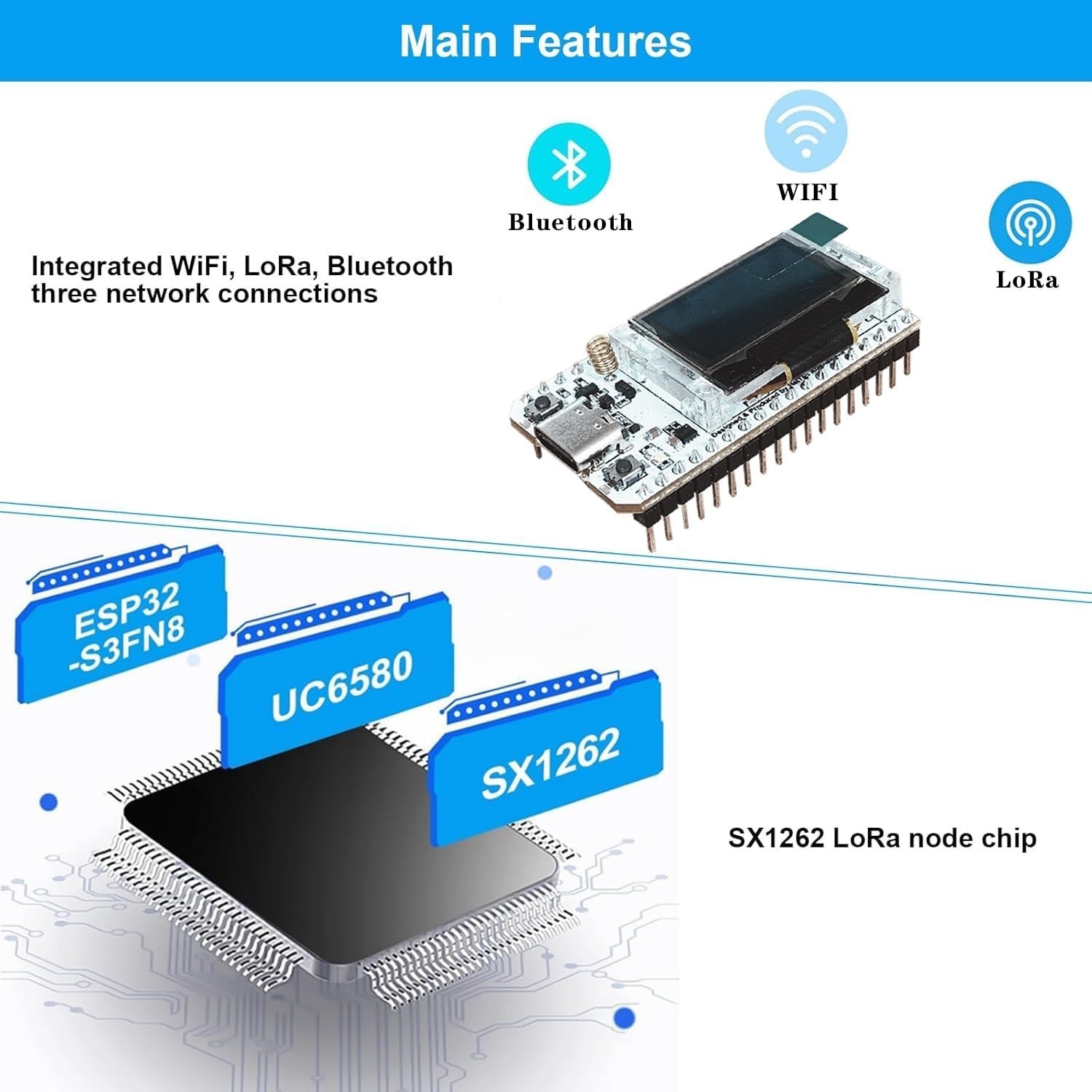 Heltec ESP32 LoRa V3 Meshtastic Development Board 915MHz SX1262