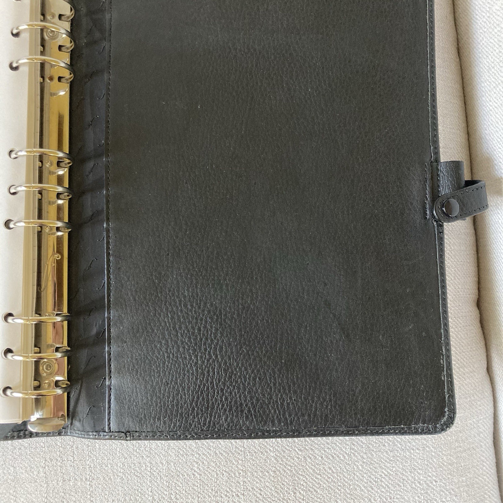 Filofax Richmond A5 Organizer Black Leather 1996 England Personal Planner Vintag