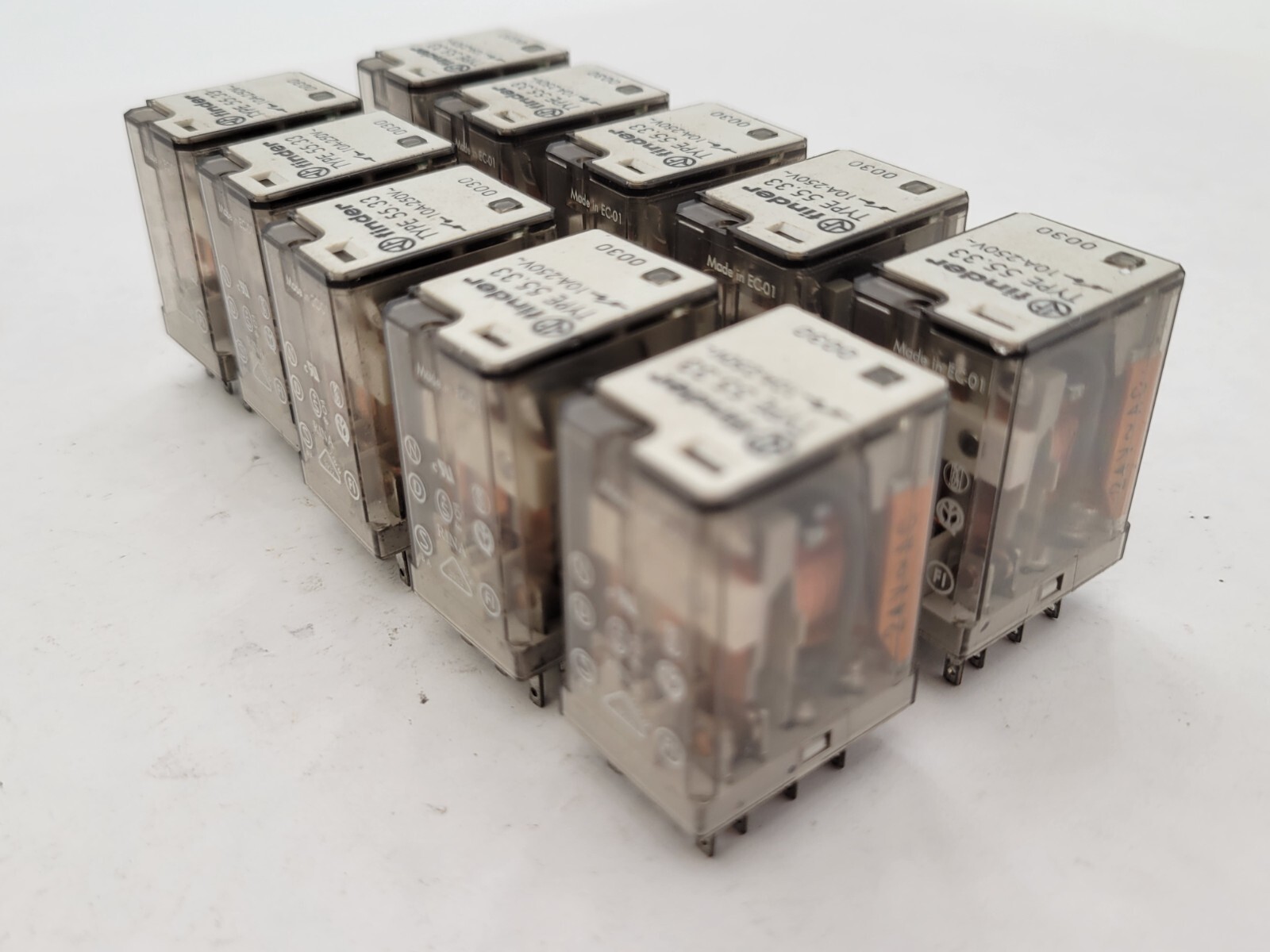 10Pc Finder 55.33 General Purpose Relay Plug-in Mount 10A 250VAC 3PDT Coil 24V