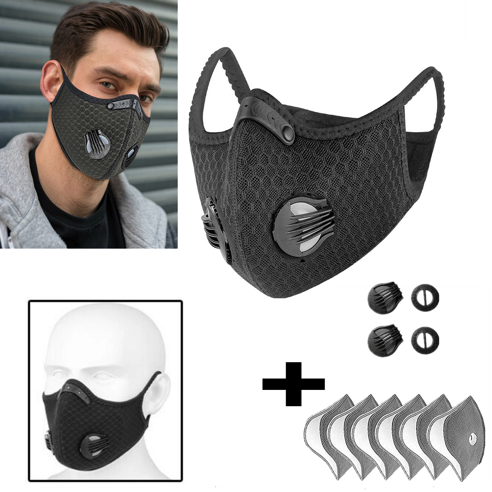Washable & Reusable Half-Face Shield – Anti-Dust/Pollution Protective Facepiece