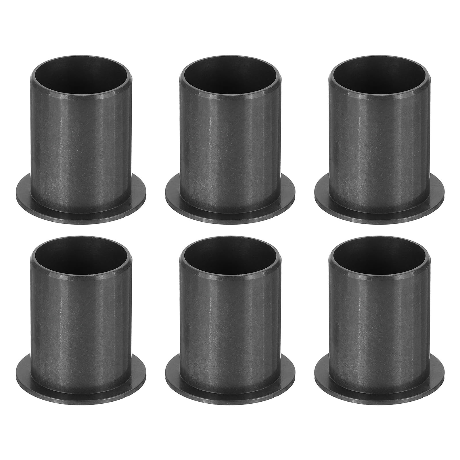 uxcell 6Pcs Flanged Sleeve Bearing, Plastic Bushing ID 17mm x OD 19mm x Lengt…