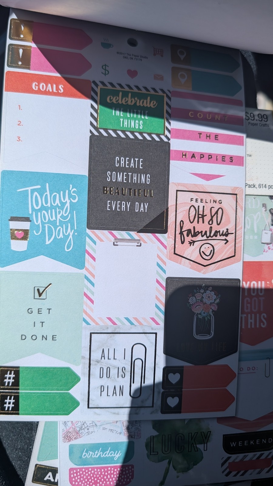 Agenda 52 Planner Sticker Books Lot Of 4 Slightly Used Fitness, Everyday Phrases