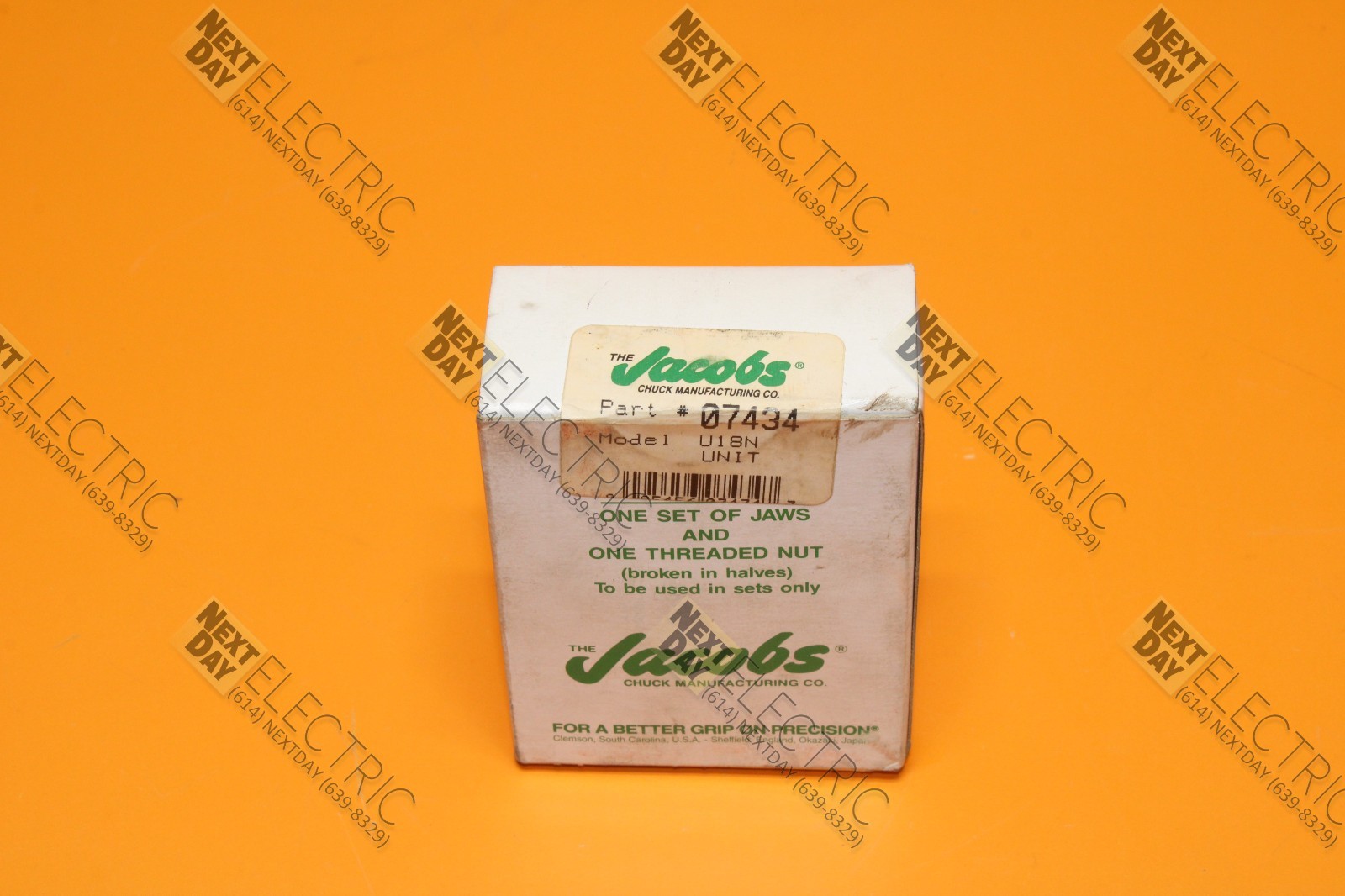 Jacobs, 07434, U18N Unit Chuck Jaws Jaw Threaded Nut Drill Repair USA