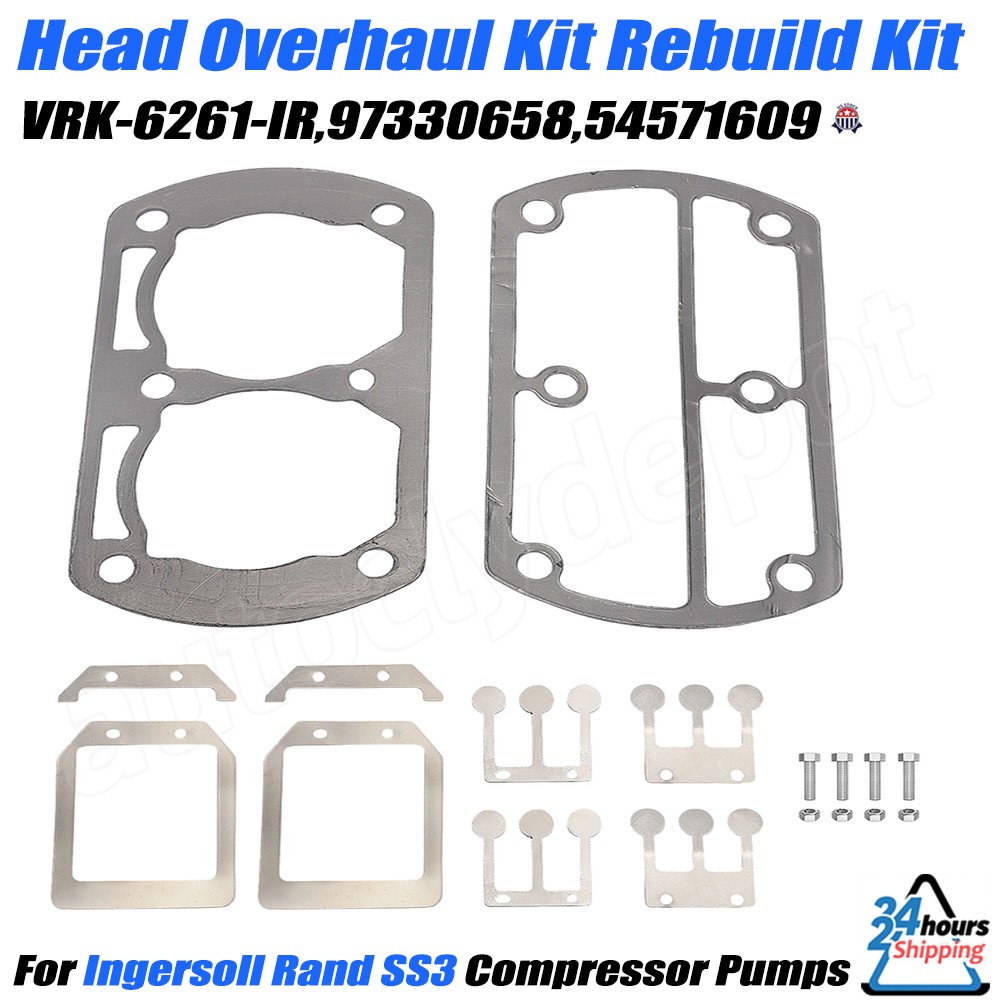 For Ingersoll Rand SS3 Head Overhaul Kit Rebuild Kit Reed Valves & Head Gaskets