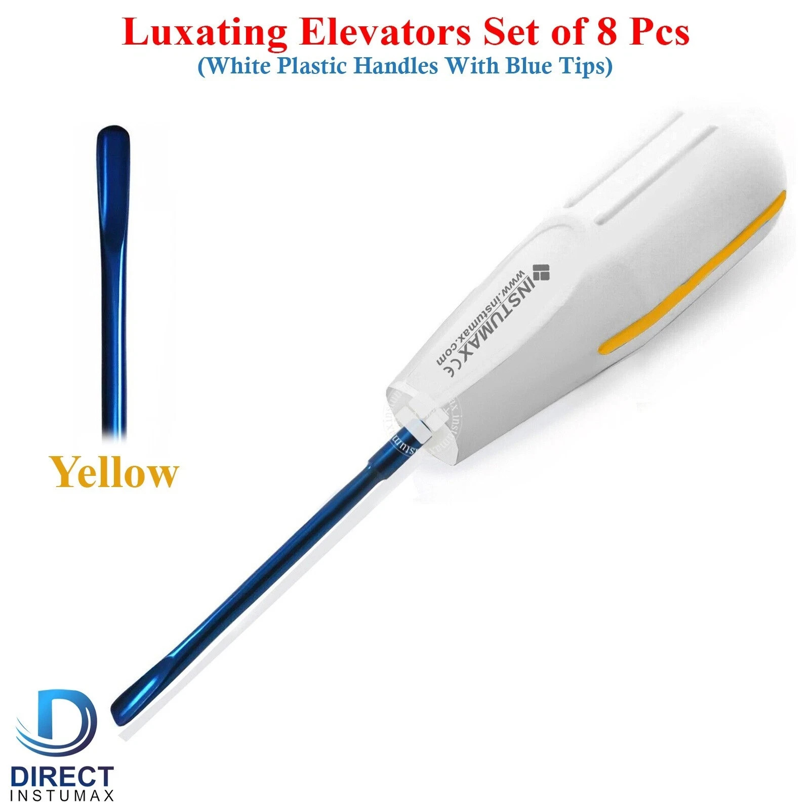 8 Pcs Dental Luxating Elevators Root Elevators Luxation Oral Surgery Extraction