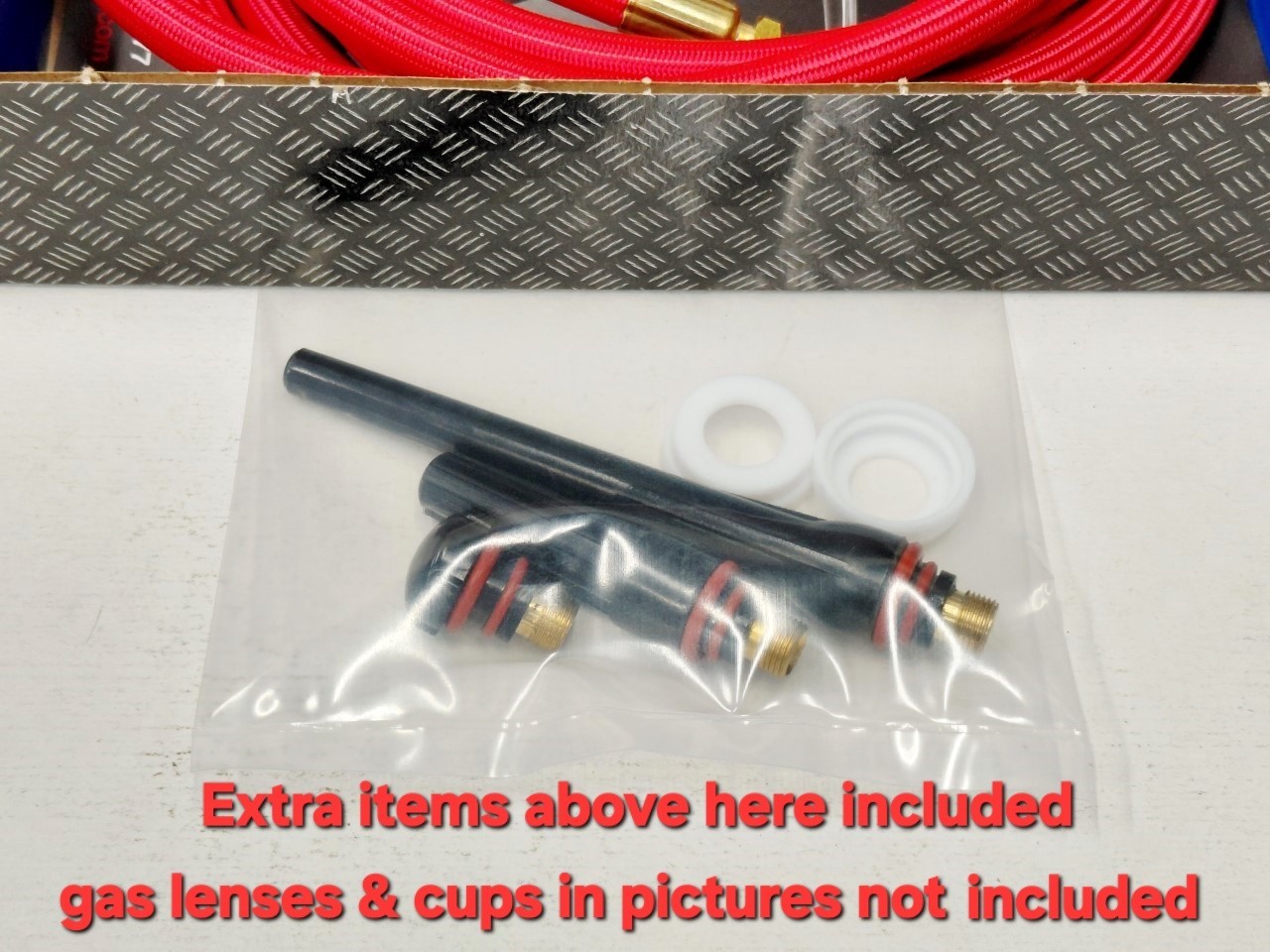 CK17 Tig Torch CK17-12-RSF RG + Dinse 35 Plug & More for Primeweld Everlast AHP