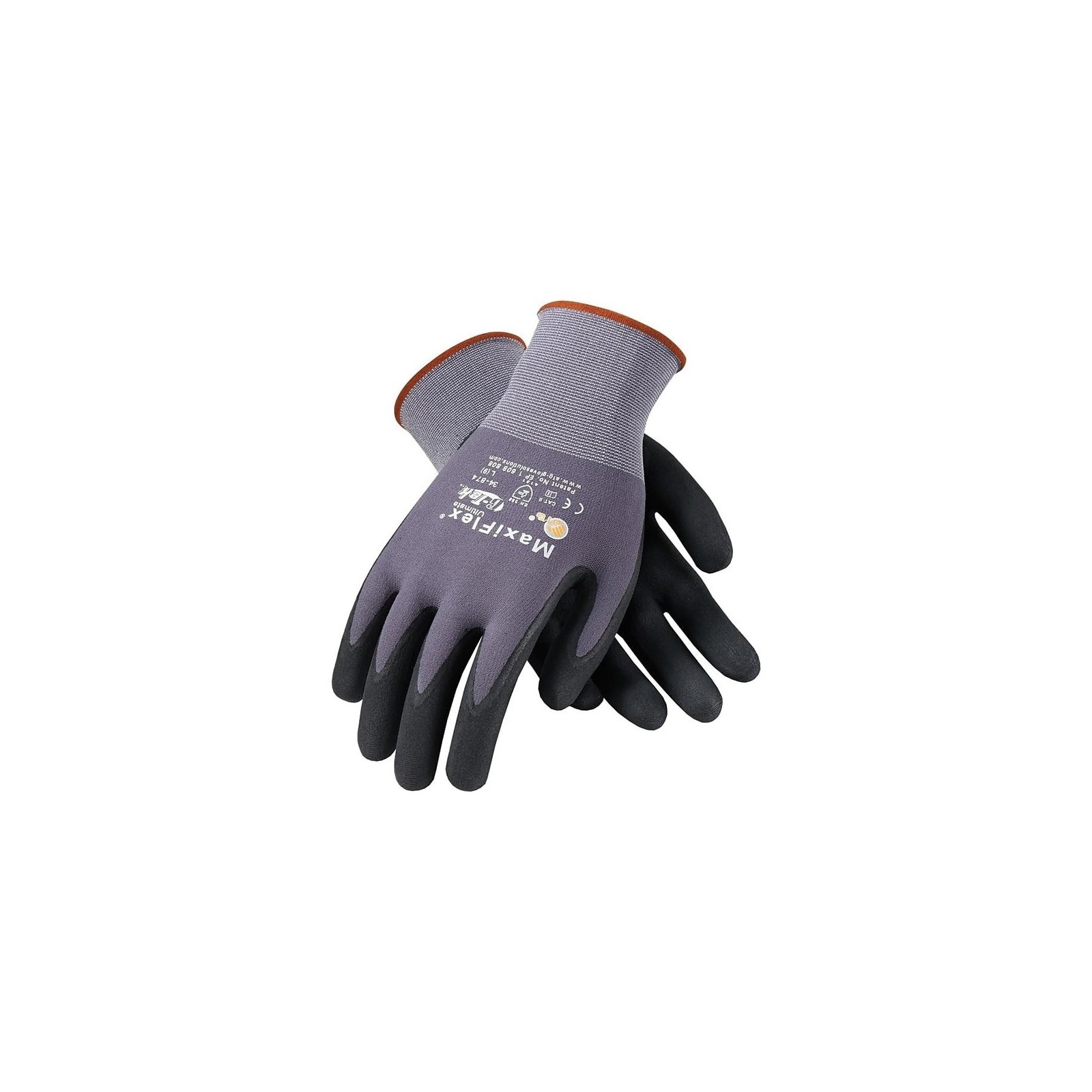 MaxiFlex 34-874 Seamless Knit Nylon Glove with Nitrile Coated M… FAST USA SHIP