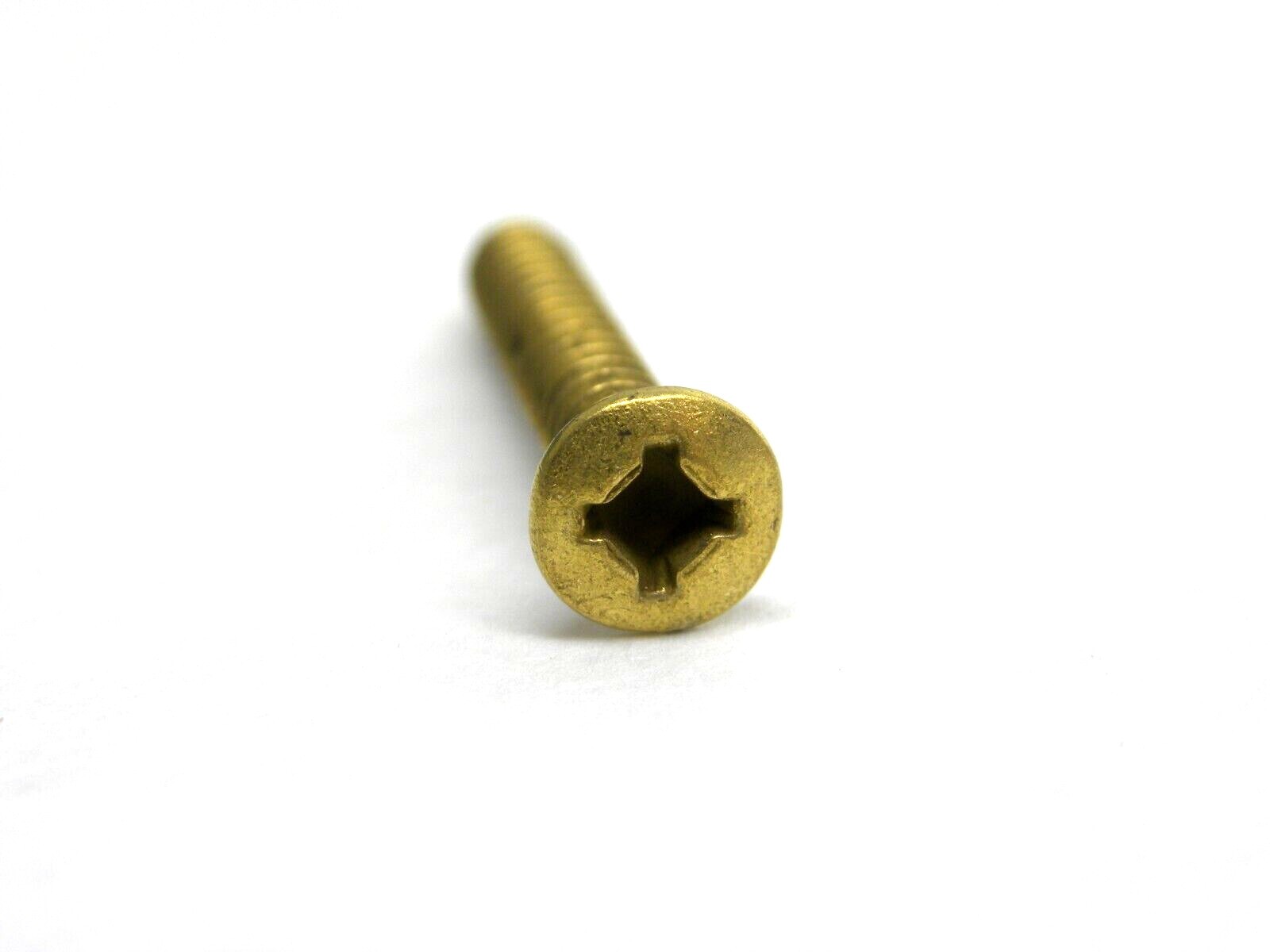 25, 50, or 100 Pieces! Oval Head Phillips #8 x 1-1/4″ Wood Screws Bright Brass