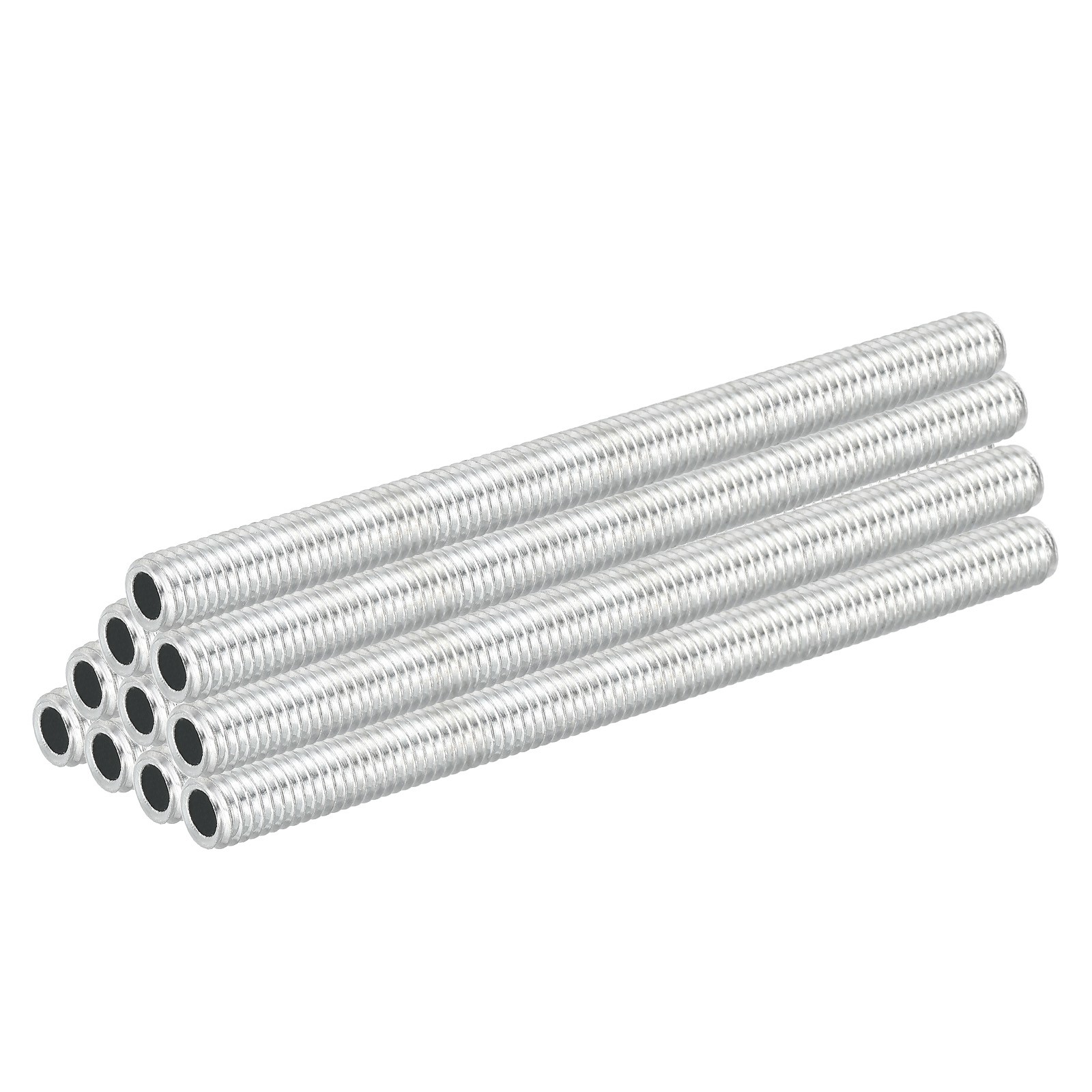 M8 Thread Carbon Steel Lamp Pipe, 10 Set 90mm/3.54″ Hollow Tube Adapter