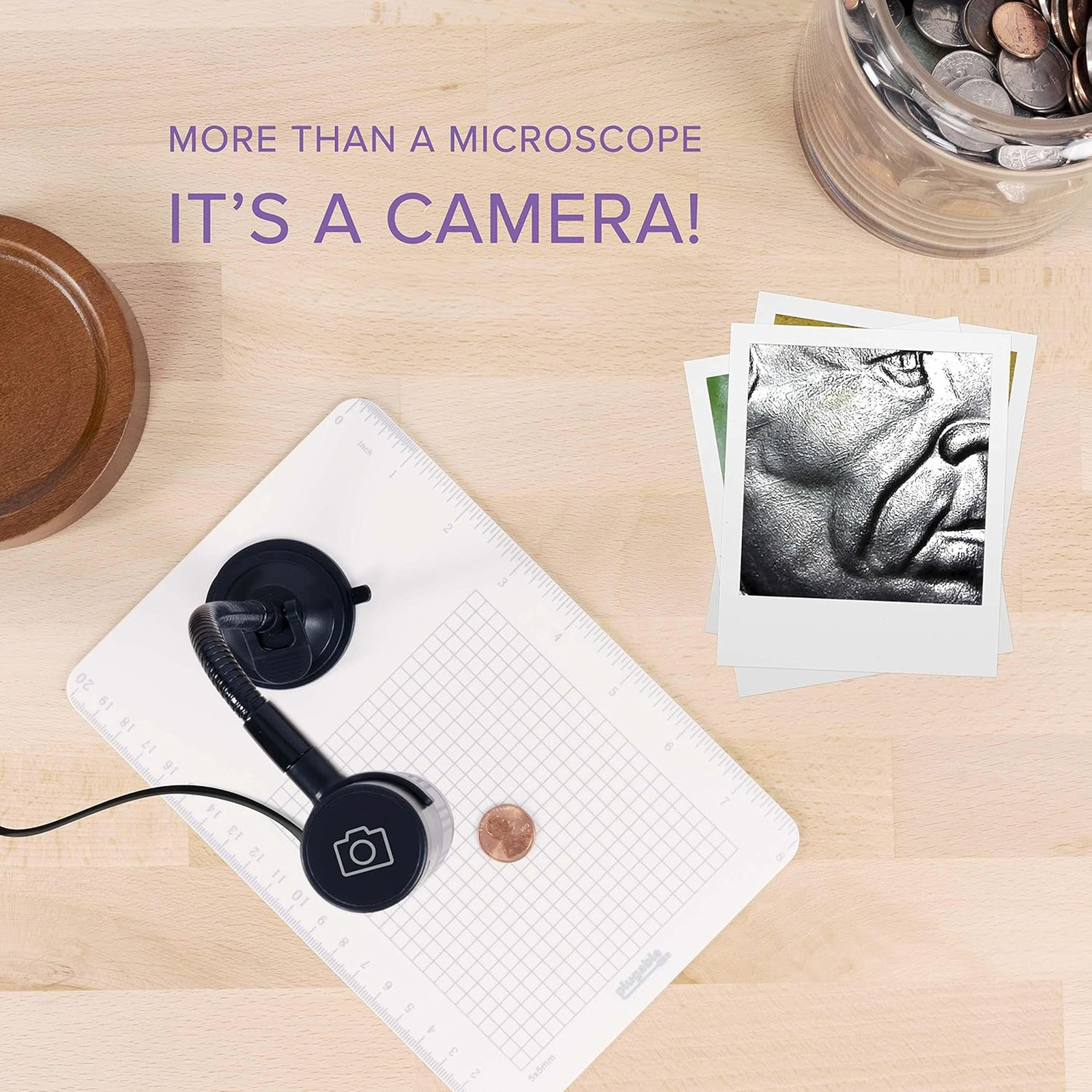 USB Digital Microscope 250x 2MP Camera with Flexible Arm Stand for Windows Mac
