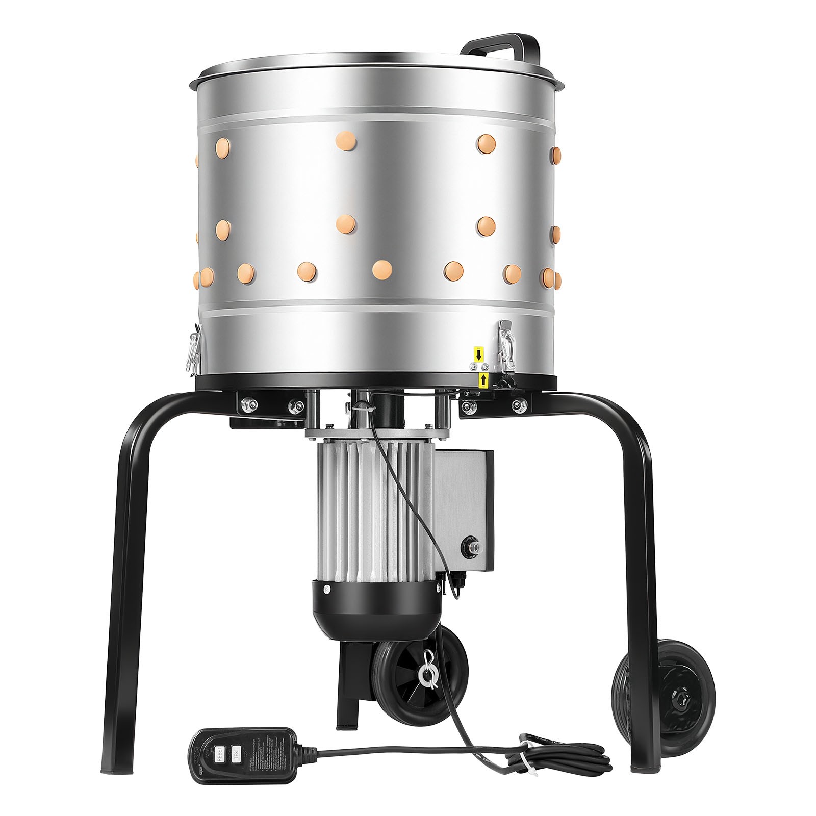 Uimoso 15.7″ Electric Poultry Plucker Machine550W,275RPM,114 Fingers,with Wheels