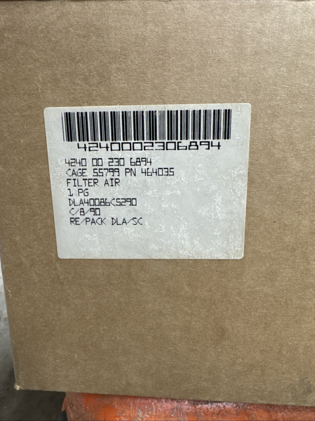 LOT of 10 MSA Comfo filters TC21C135 PN 459322 Type H