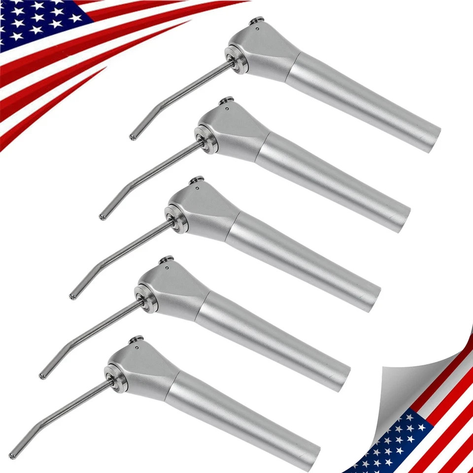 Dental 3 Way Air Water Spray Triple Syringe Handpiece w/ 2 Nozzles Tips Tubes