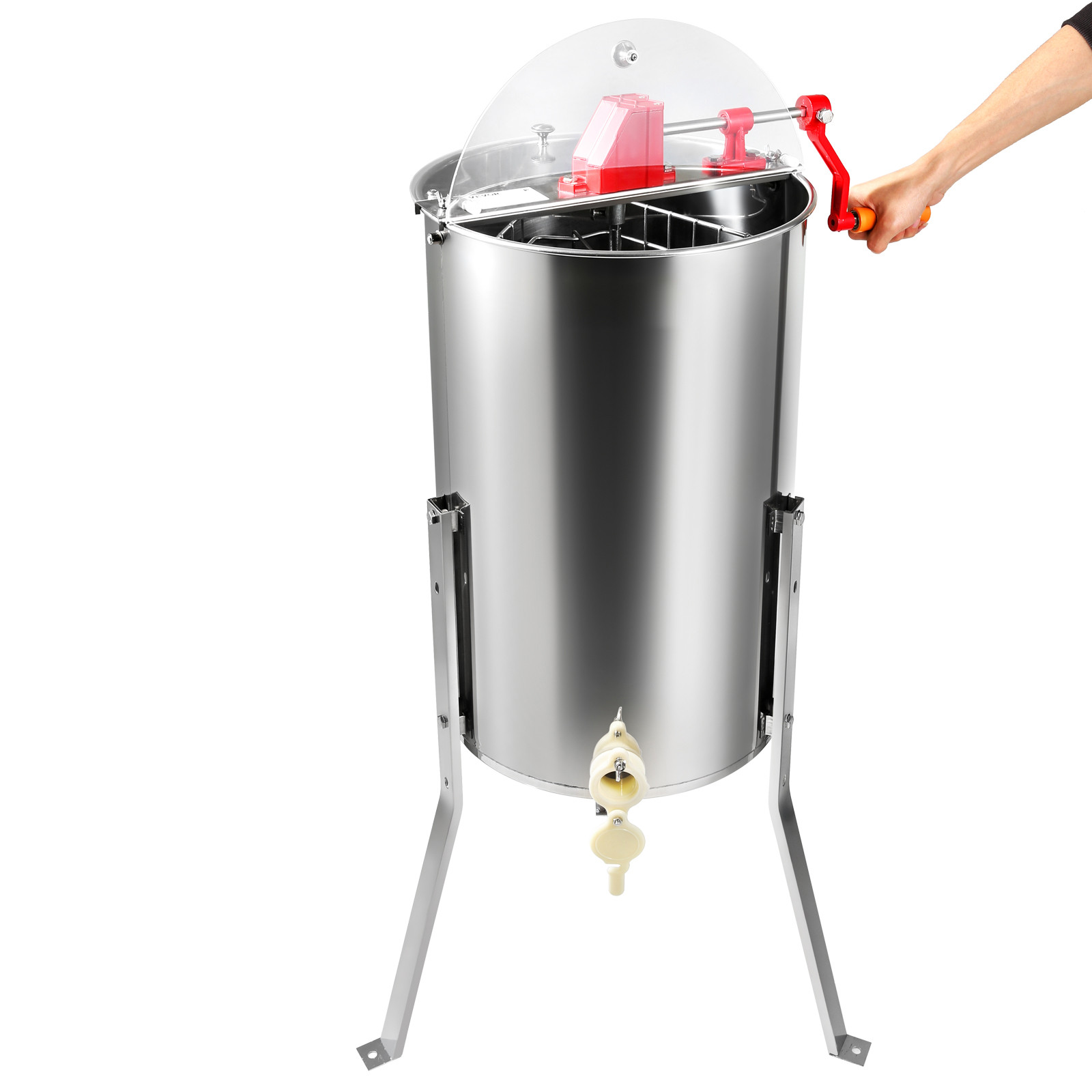 VEVOR Manual Honey Extractor Beekeeping Equipment 3 Frames Stainless Steel