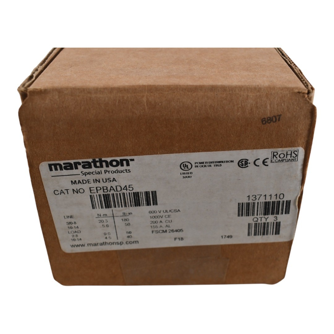 Pack of 3 NEW Marathon Special Products EPBAD45 Power Distribution Blocks, EPB S