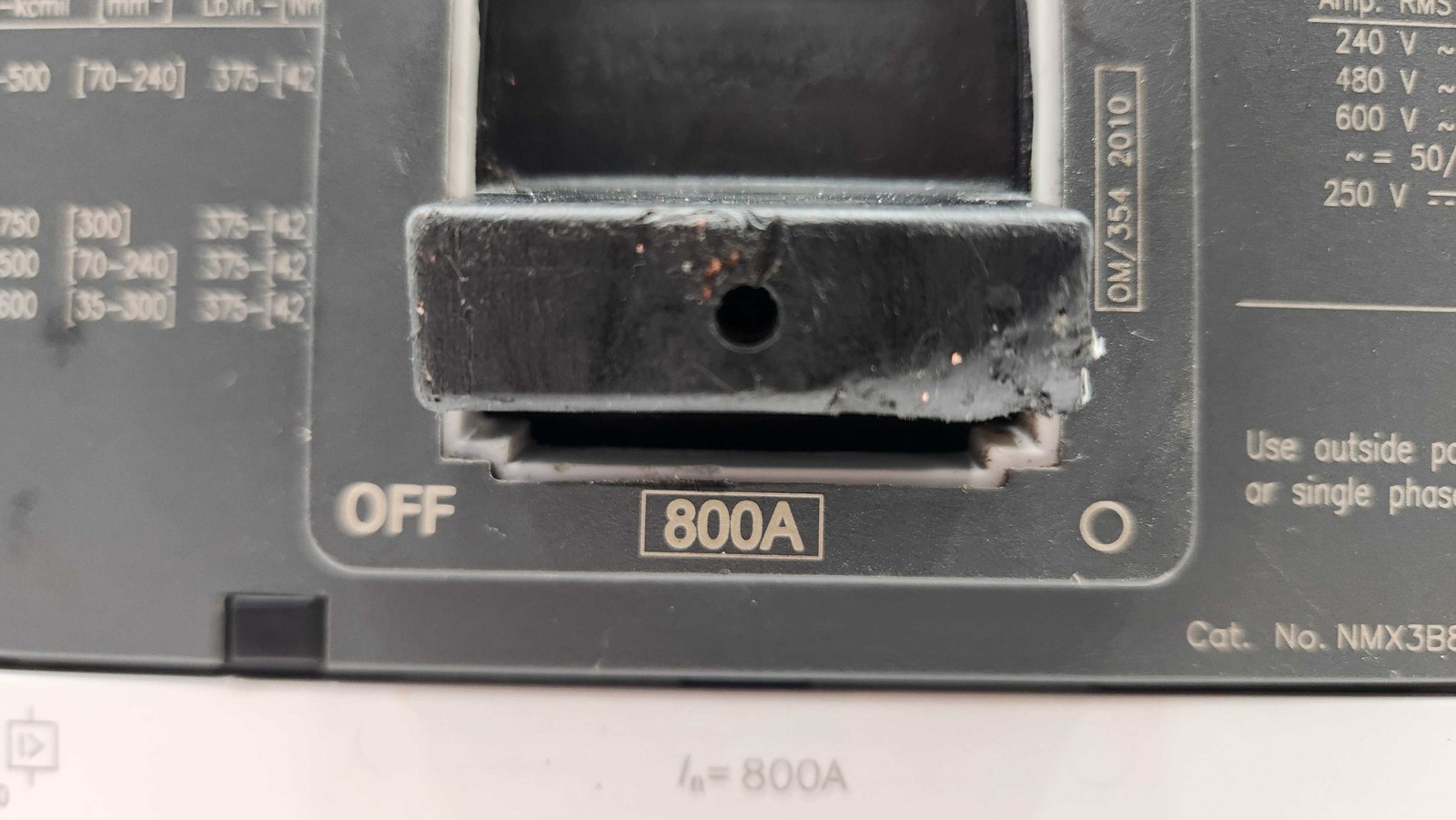 Siemens NMX3B800 Circuit Breaker 800A 600V 3P NMX