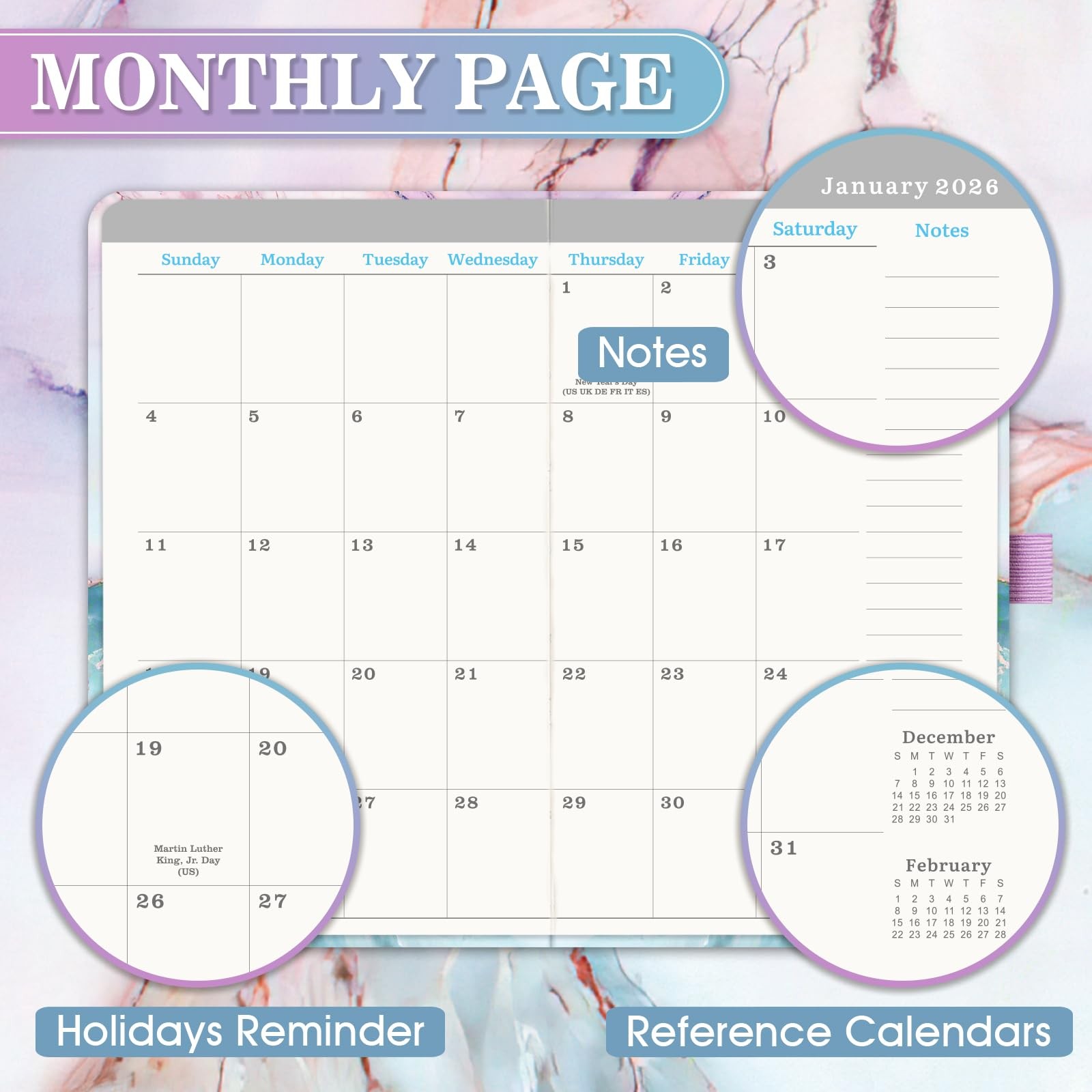 2026-2028 Monthly Pocket Planner – 3 Year Monthly Planner 2026-2028, Jan. 202…